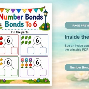 Number Bonds Park | Number Bonds Worksheets | Printable PDF | Digital Download image 10