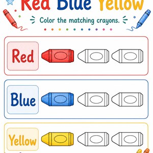 Crayon Color Crew | Color Worksheets | Printable PDF | Digital Download image 3