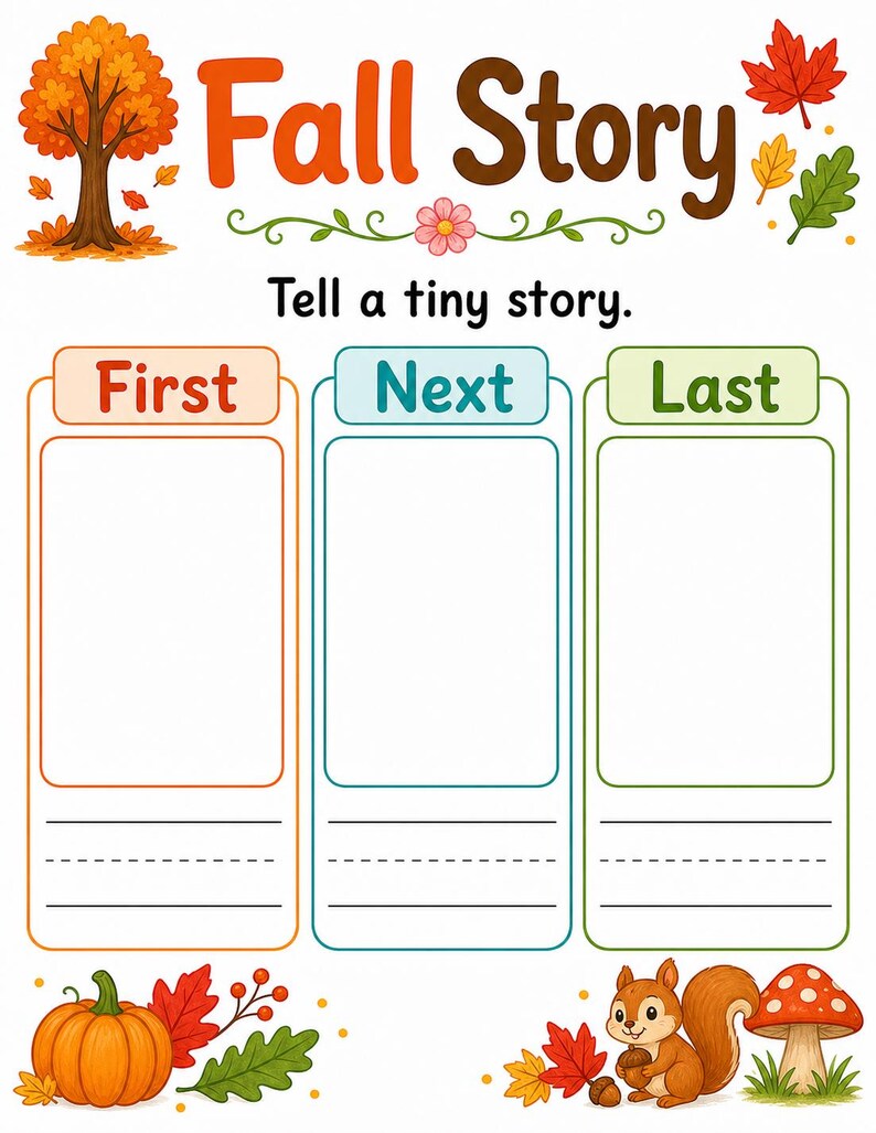 Autumn Leaf Activity Pages | Fall Activity Sheets | Printable PDF | Digital Download image 7