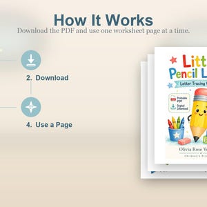 Little Pencil Letters | Letter Tracing Worksheets | Printable PDF | Digital Download image 8