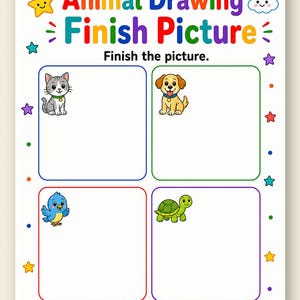 Directed Drawing Animals | Directed Drawing for Kids | Printable PDF | Digital Download image 9