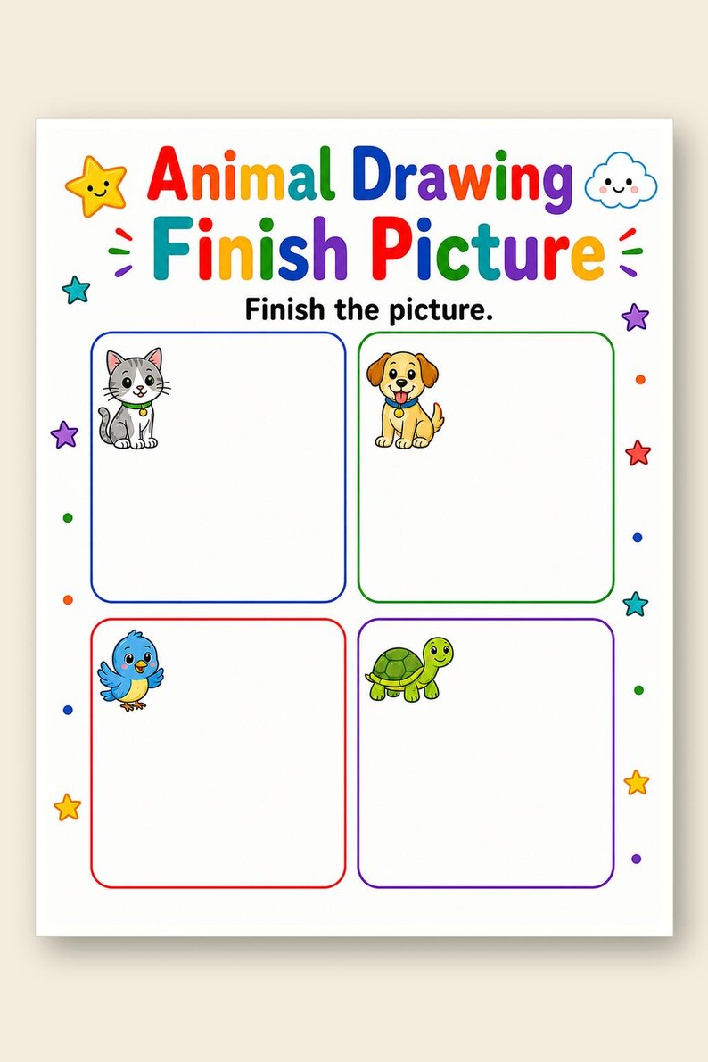 Directed Drawing Animals | Directed Drawing for Kids | Printable PDF | Digital Download image 9