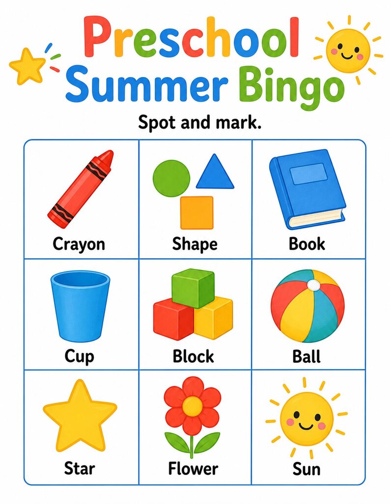 Vorschule Sommer Spaß Seiten | Sommer-Aktivitäten für Kinder im Vorschulalter | Druckbare PDF | Digitaler Download Bild 3
