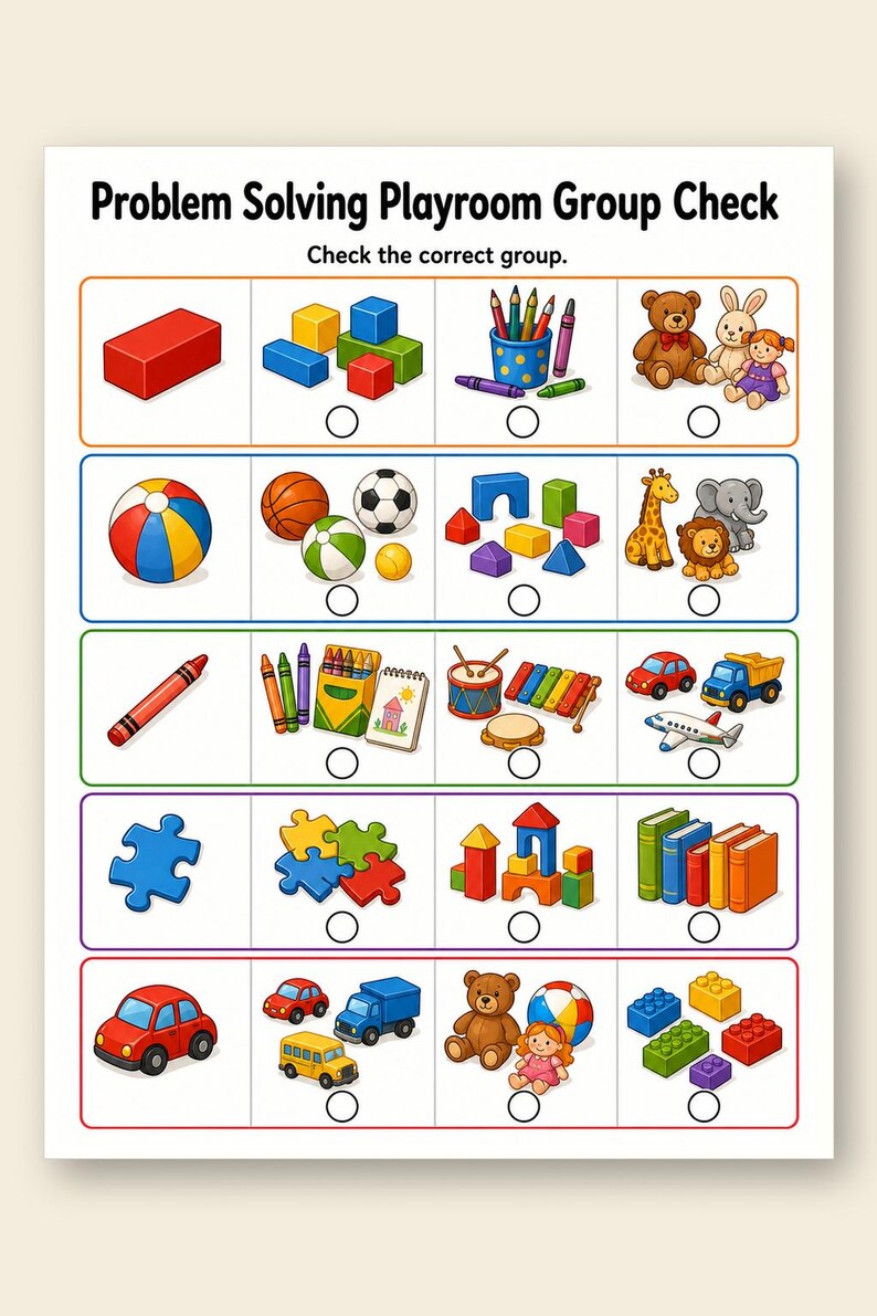 Spazio giochi per la risoluzione dei problemi / Schede di lavoro per la risoluzione dei problemi / PDF stampabile / Download digitale immagine 9