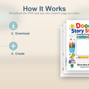 Doodle Story Starters | Drawing Prompts for Kids | Printable PDF | Digital Download image 8