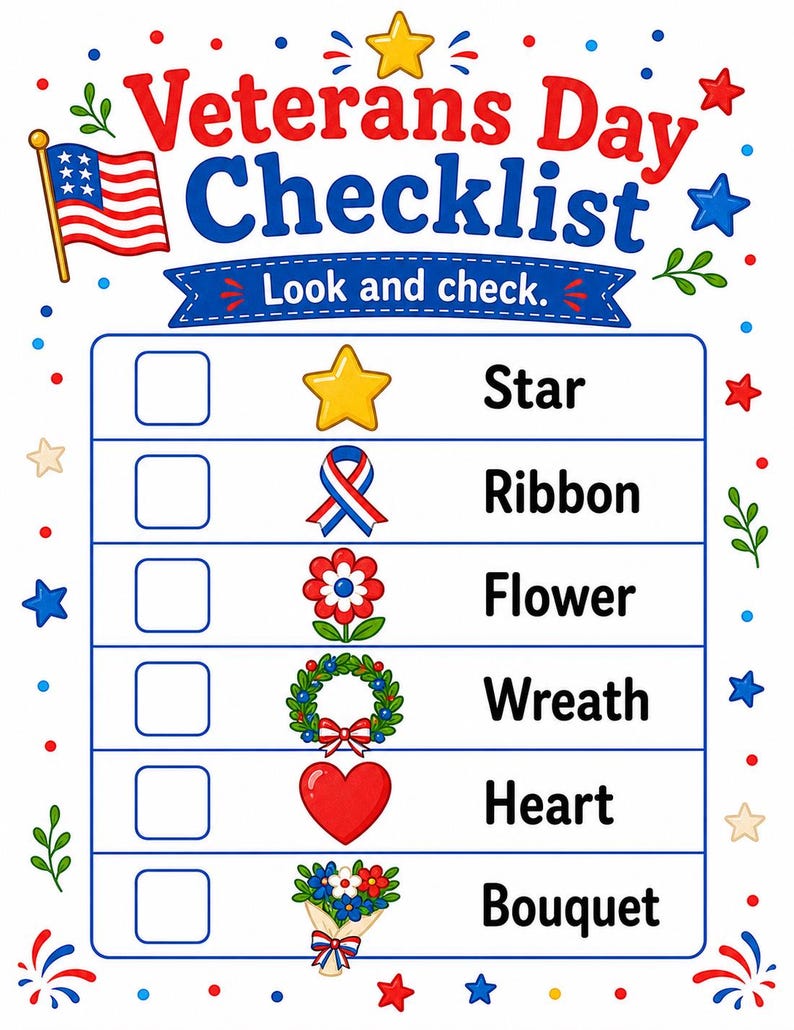 Thank You Star Activity Pages | Veterans Day Activity Sheets | Printable PDF | Digital Download image 4