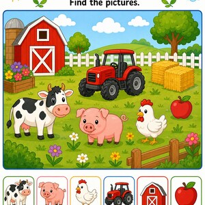 Bauernhof Bilderpuzzle | Farmaktivitätsseiten | Druckbare PDF | Digitaler Download Bild 4
