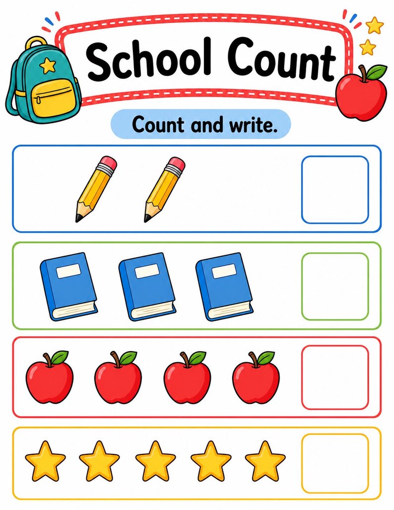 School Day Activity Pages | Back to School Activity Sheets | Printable PDF | Digital Download image 5
