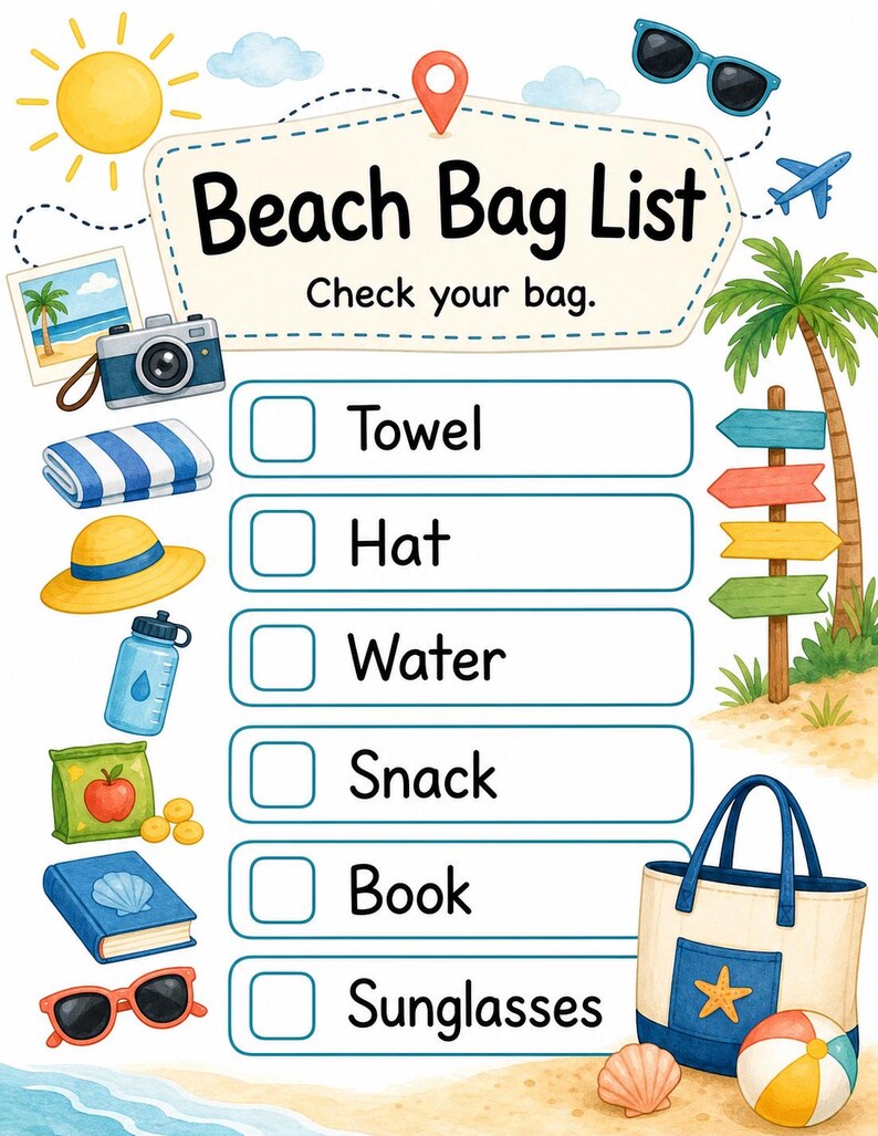 Pagine di avventura in spiaggia / Attività in spiaggia per bambini / PDF stampabile / Download digitale immagine 4