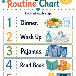 Evening Ready Path | Evening Routine Chart | Printable PDF | Digital Download image 3