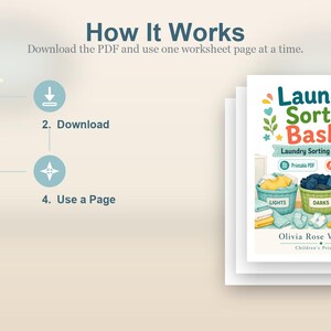 Wäschesortierkorb | Wäschesortierung Arbeitsblätter | Druckbare PDF | Digitaler Download Bild 8