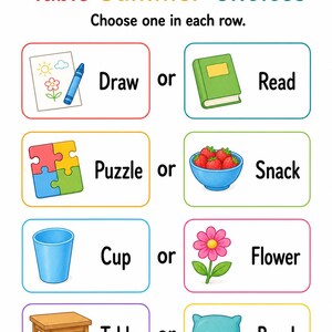 Table de cuisine, pages d'été | Activités de table d'été pour les enfants | PDF imprimable | Téléchargement numérique image 6