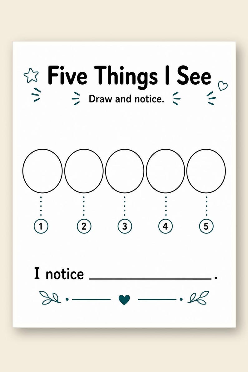 Páginas de Momentos de Atención Plena / Hojas de Trabajo de Atención Plena para Niños / PDF Imprimible / Descarga Digital imagen 9