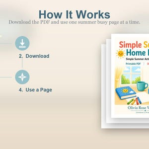 Simple Summer Home Pages | Simple Summer Activities for Kids | Printable PDF | Digital Download image 8