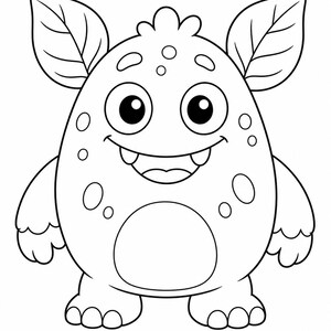 Monster Friends Malvorlagen | Monster Malvorlagen | Druckbare PDF | Digitaler Download Bild 6