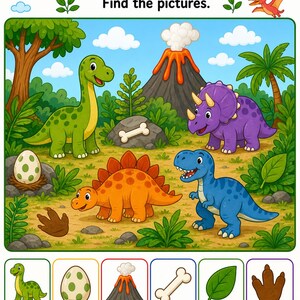 Dinosaur Thinking Pages | Dinosaur Activity Sheets | Printable PDF | Digital Download image 4