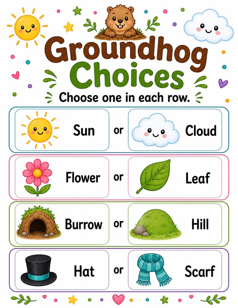 Groundhog Meadow Activity Pages | Groundhog Day Activity Sheets | Printable PDF | Digital Download image 6
