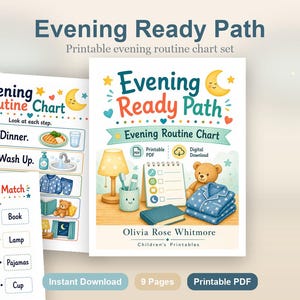 Evening Ready Path | Evening Routine Chart | Printable PDF | Digital Download image 2