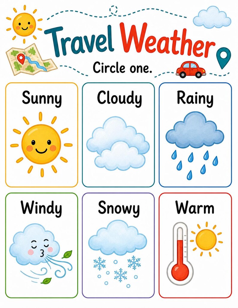 Pagine di attività a tema valigia / Attività di viaggio per bambini / PDF stampabile / Download digitale immagine 6