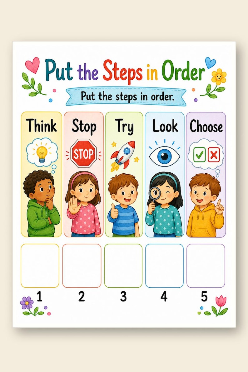 Problem Solving Steps | Problem Solving Worksheets for Kids | Printable PDF | Digital Download image 9