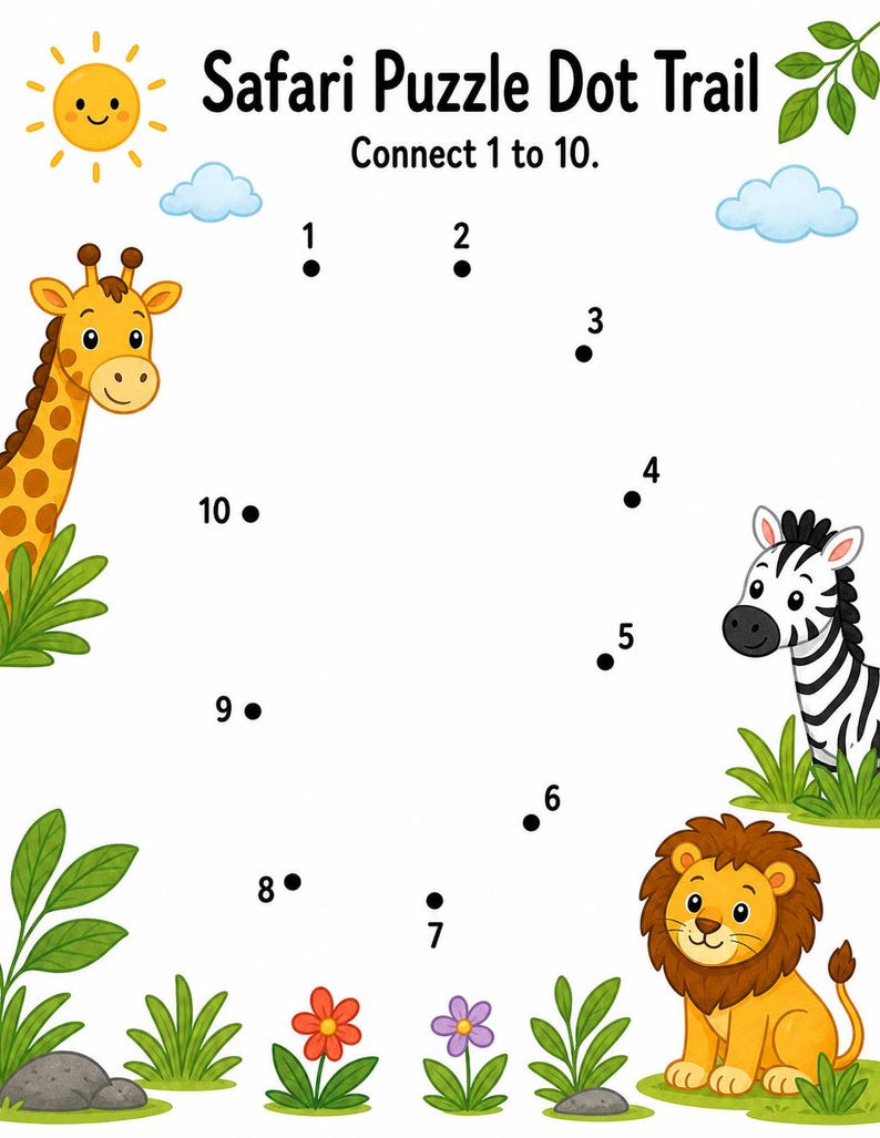 Odd One Out Safari | Visual Discrimination Worksheets | Printable PDF | Digital Download image 5