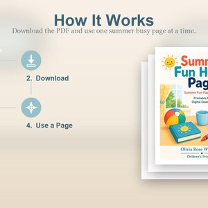 Summer Fun Homepages | Sommerspass Seiten für Kinder | Druckbare PDF | Digitaler Download Bild 8