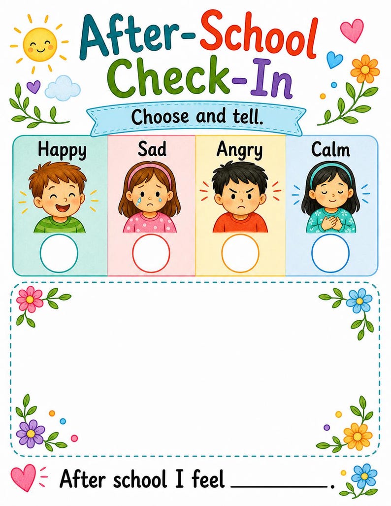 Tagebuch über Gefühle | Gefühle Journal für Kinder | Druckbare PDF | Digitaler Download Bild 7