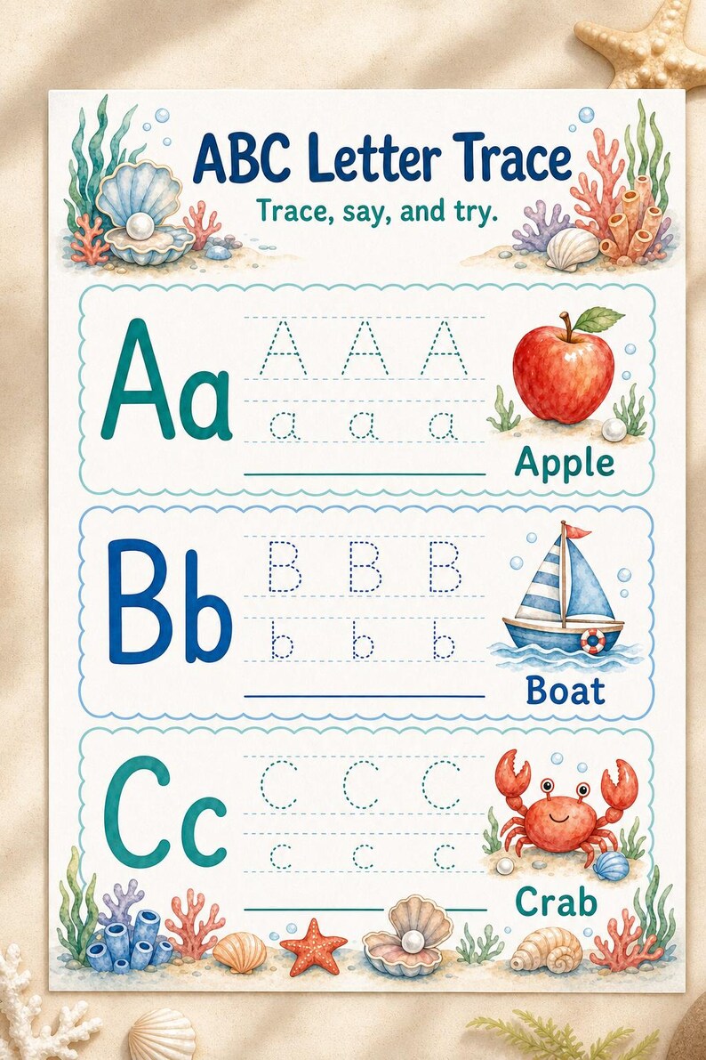 Coral Cove Counting | Preschool Worksheets | Printable PDF | Digital Download image 5