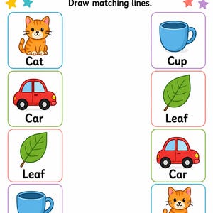 Passende Lernmatten | Passende Aktivitäten für Kinder im Vorschulalter | Druckbare PDF | Digitaler Download Bild 4