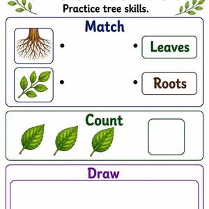 Explorateur de parties d'arbre | Feuille de travail Parties d'un arbre | PDF imprimable | Téléchargement numérique image 7