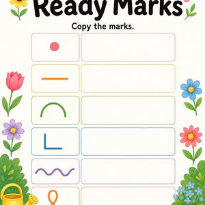Writing Readiness Garden | Writing Readiness Worksheets | Printable PDF | Digital Download image 3
