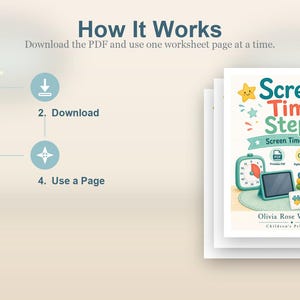 Pasos para controlar el tiempo frente a la pantalla / Tabla de control del tiempo frente a la pantalla / PDF imprimible / Descarga digital imagen 8