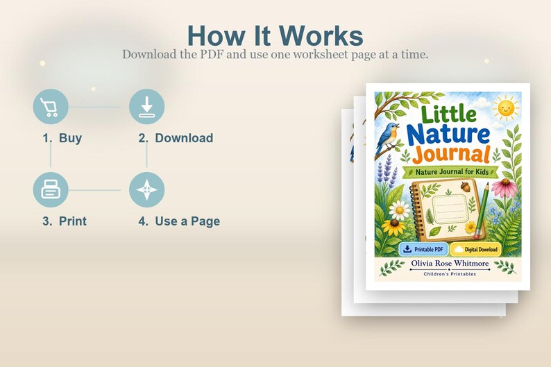 Little Nature Journal | Nature Journal for Kids | Printable PDF | Digital Download image 8