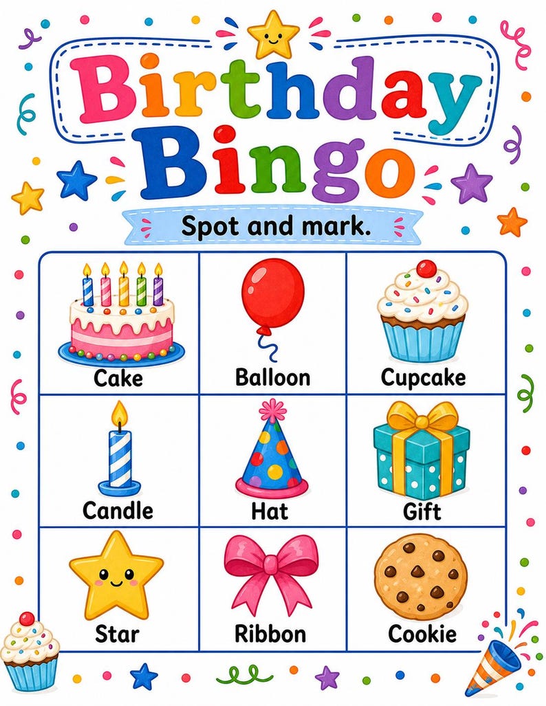Geburtstagsparty-Tätigkeitsseiten | Geburtstag Aktivität Blätter | Druckbare PDF | Digitaler Download Bild 3