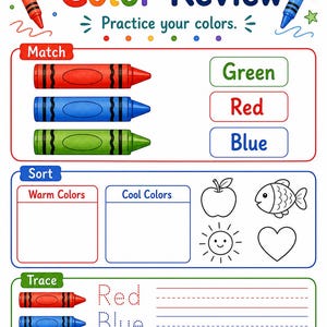 Crayon Color Crew | Color Worksheets | Printable PDF | Digital Download image 7