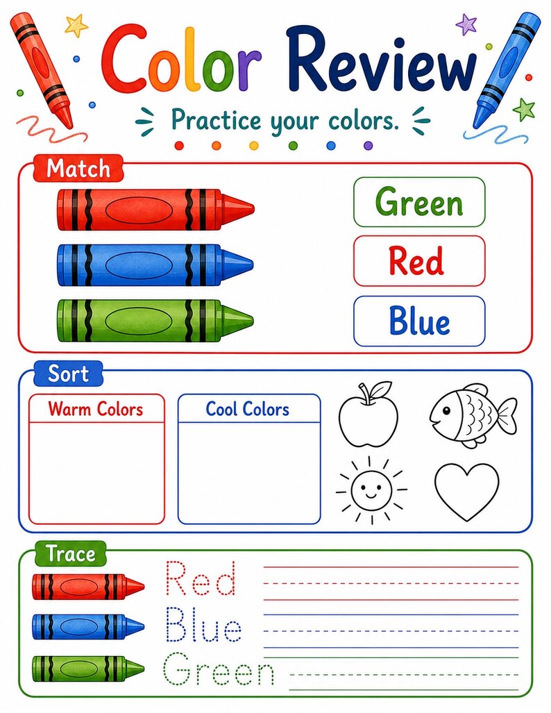 Crayon Color Crew | Color Worksheets | Printable PDF | Digital Download image 7