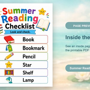 Pages du défi de lecture d'été | Journal de lecture d'été pour enfants | PDF imprimable | Téléchargement numérique image 10