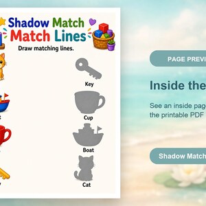 Shadow Match Workshop | Shadow Matching Worksheets | Printable PDF | Digital Download image 10