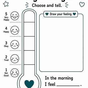 My Feeling Thermometer | Feelings Thermometer | Printable PDF | Digital Download image 5