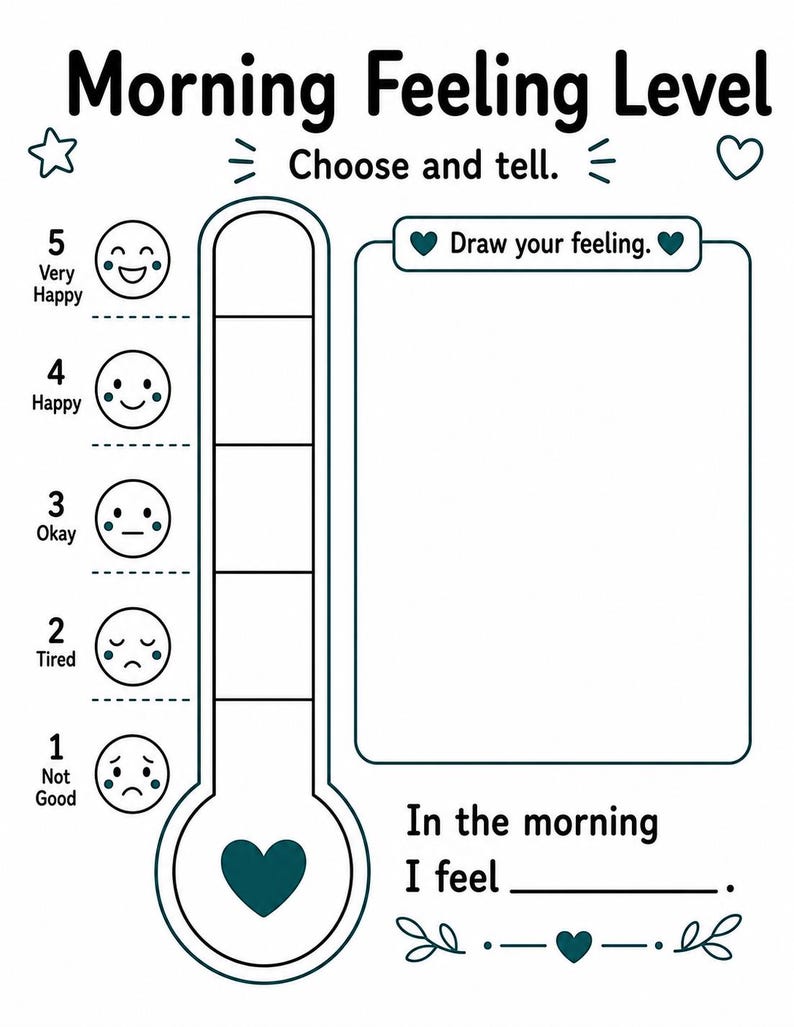 My Feeling Thermometer | Feelings Thermometer | Printable PDF | Digital Download image 5
