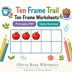 Trail met tien frames | Tien lijstwerkbladen | Afdrukbare pdf | Digitale download afbeelding 1