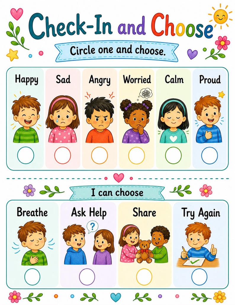 SEL Choice Pages | SEL Worksheets | Printable PDF | Digital Download image 7