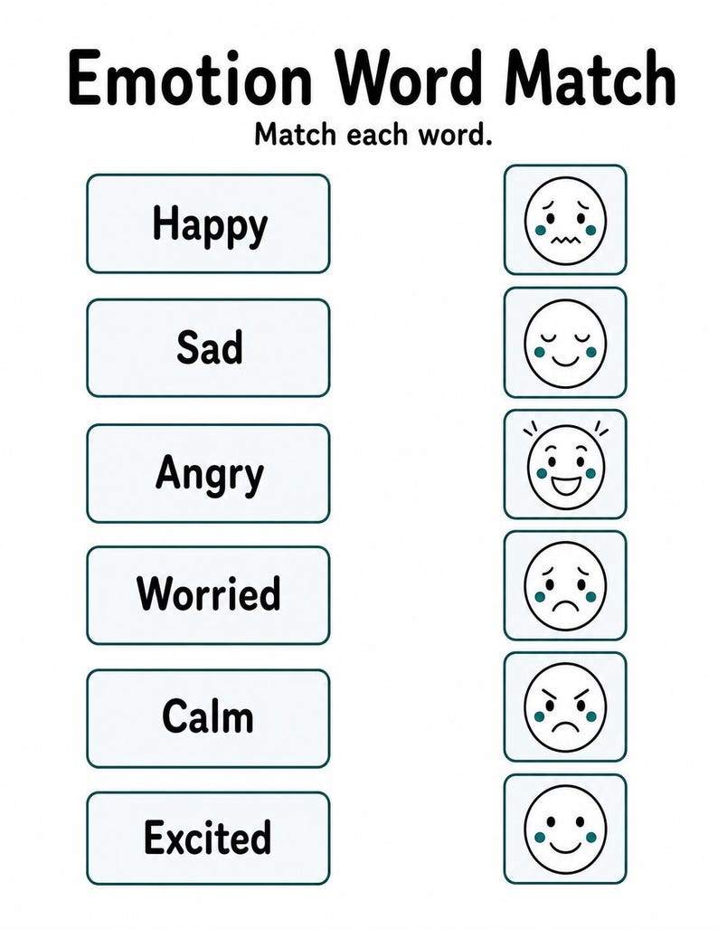 Registro de emociones arcoíris / Tabla de emociones para niños / PDF imprimible / Descarga digital imagen 5