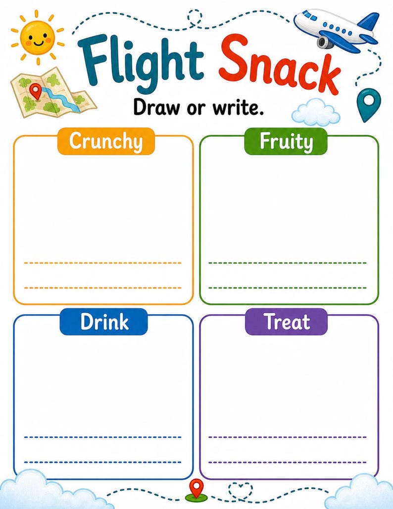 Sky Trip Activity Pages | Airplane Activities for Kids | Printable PDF | Digital Download image 6