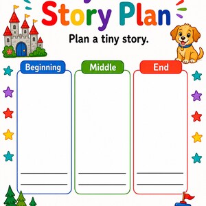Little Story Builder Pages | Story Starters for Kids | Printable PDF | Digital Download image 7
