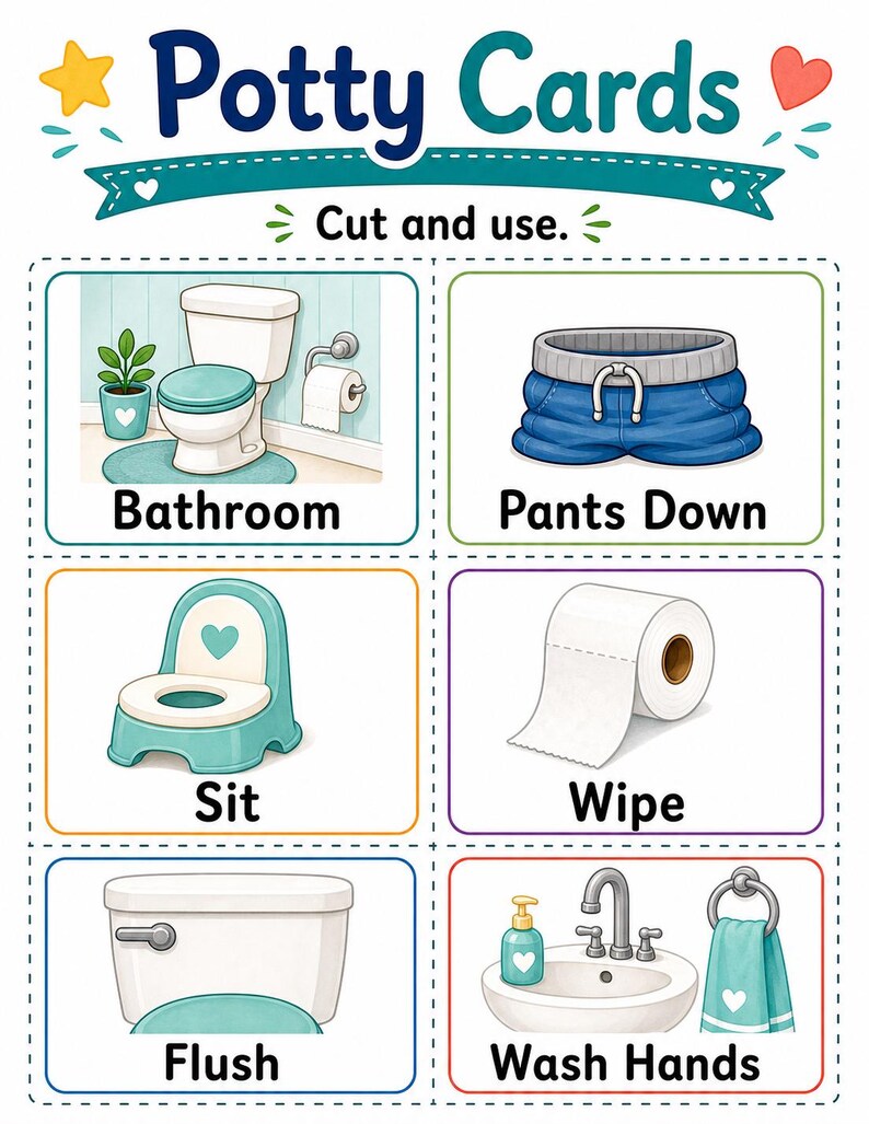 Potty Practice Steps | Potty Training Chart | Printable PDF | Digital Download image 4