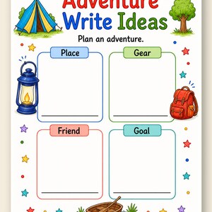Draw Your Own Adventure | Adventure Writing Prompts | Printable PDF | Digital Download image 9