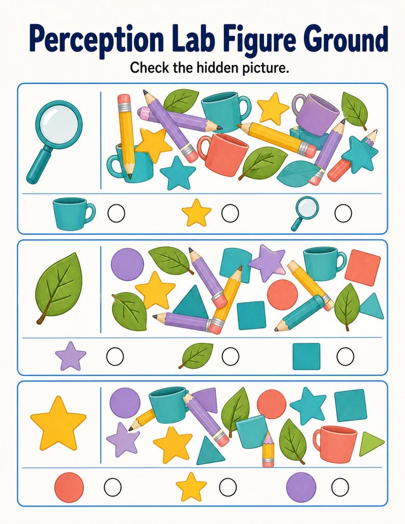 Visual Perception Lab | Visual Perception Worksheets | Printable PDF | Digital Download image 5
