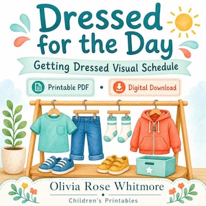 Dressed for the Day | Getting Dressed Visual Schedule | Printable PDF | Digital Download image 1