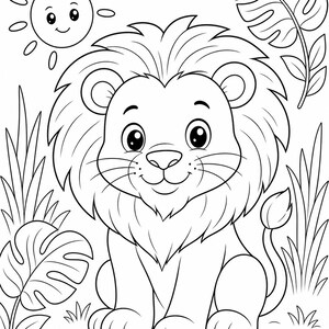 Safari Friends Coloring Pages | Animal Coloring Pages | Printable PDF | Digital Download image 3